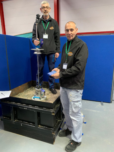 Light Weight Deflectometer in condizioni di laboratorio
